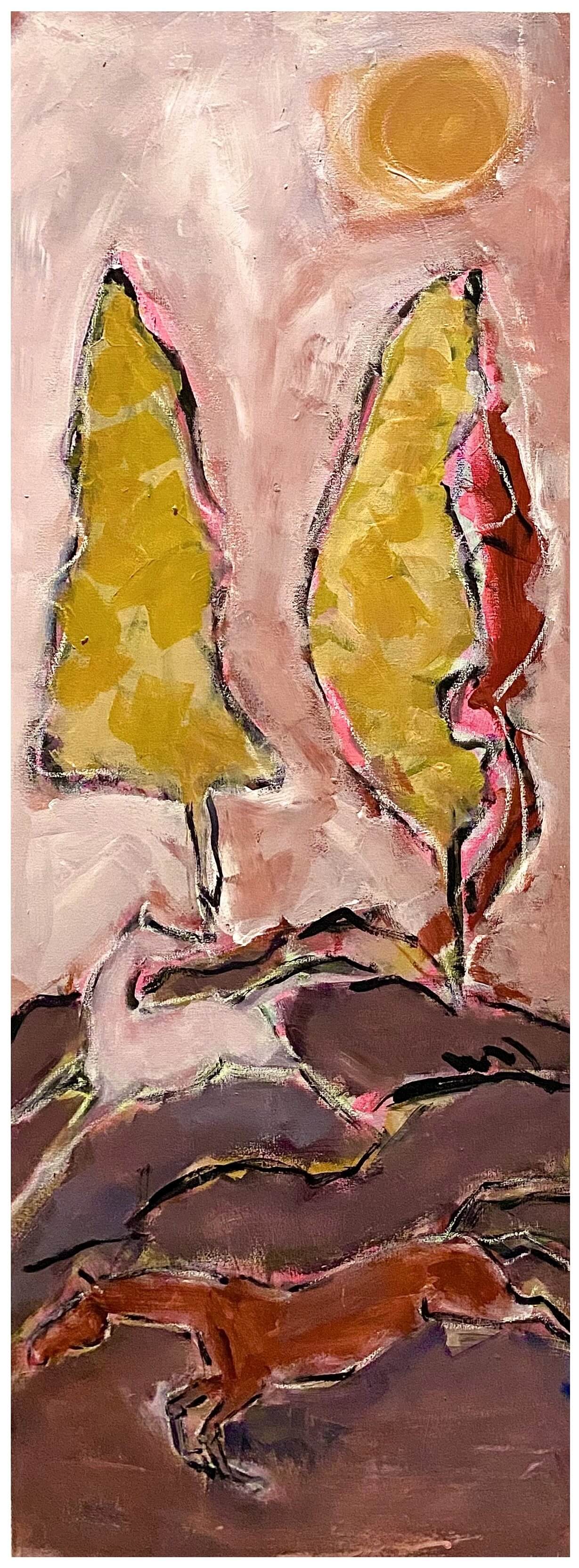 tableau paysage abstrait