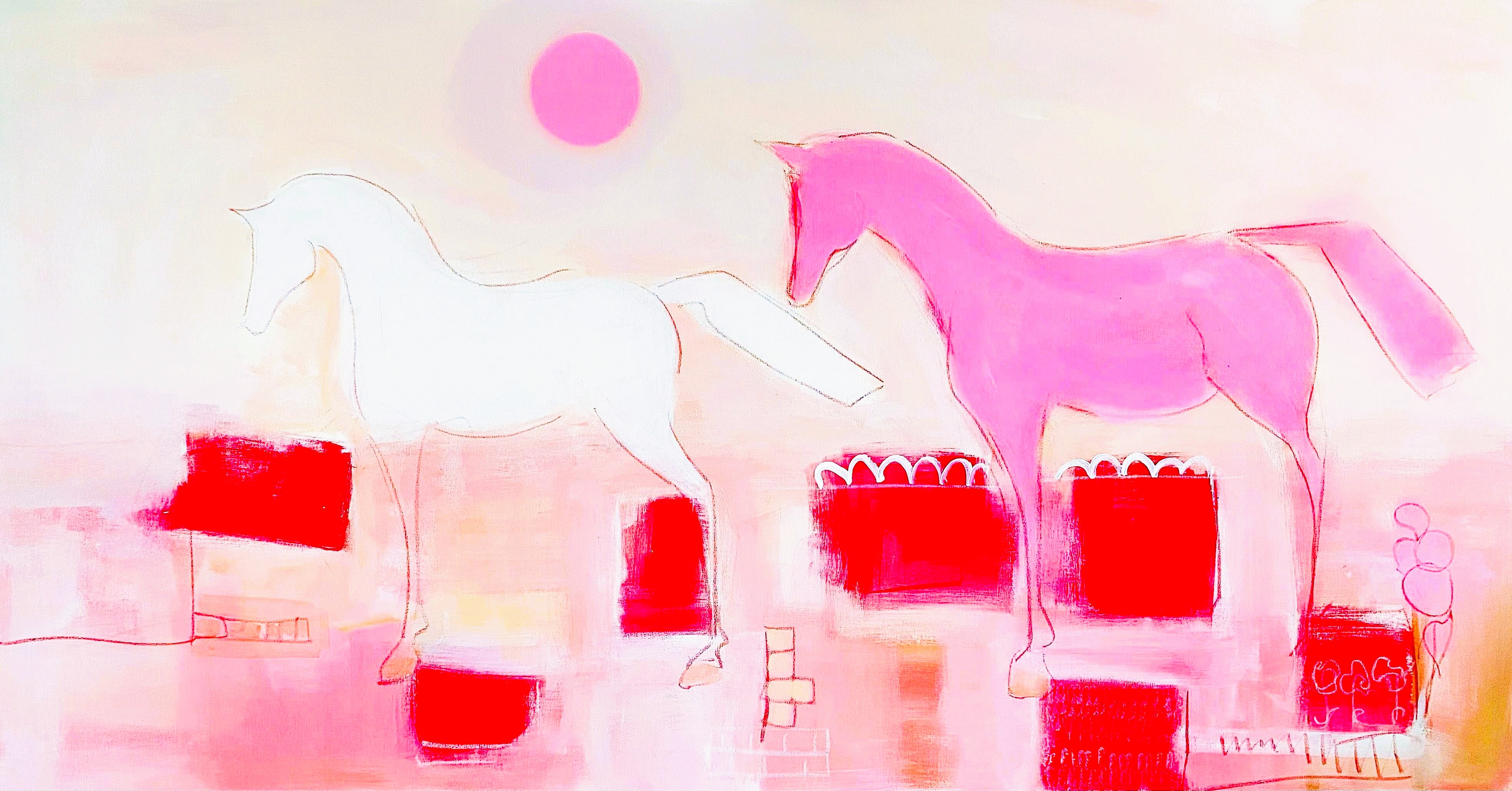 tableau paysage abstrait