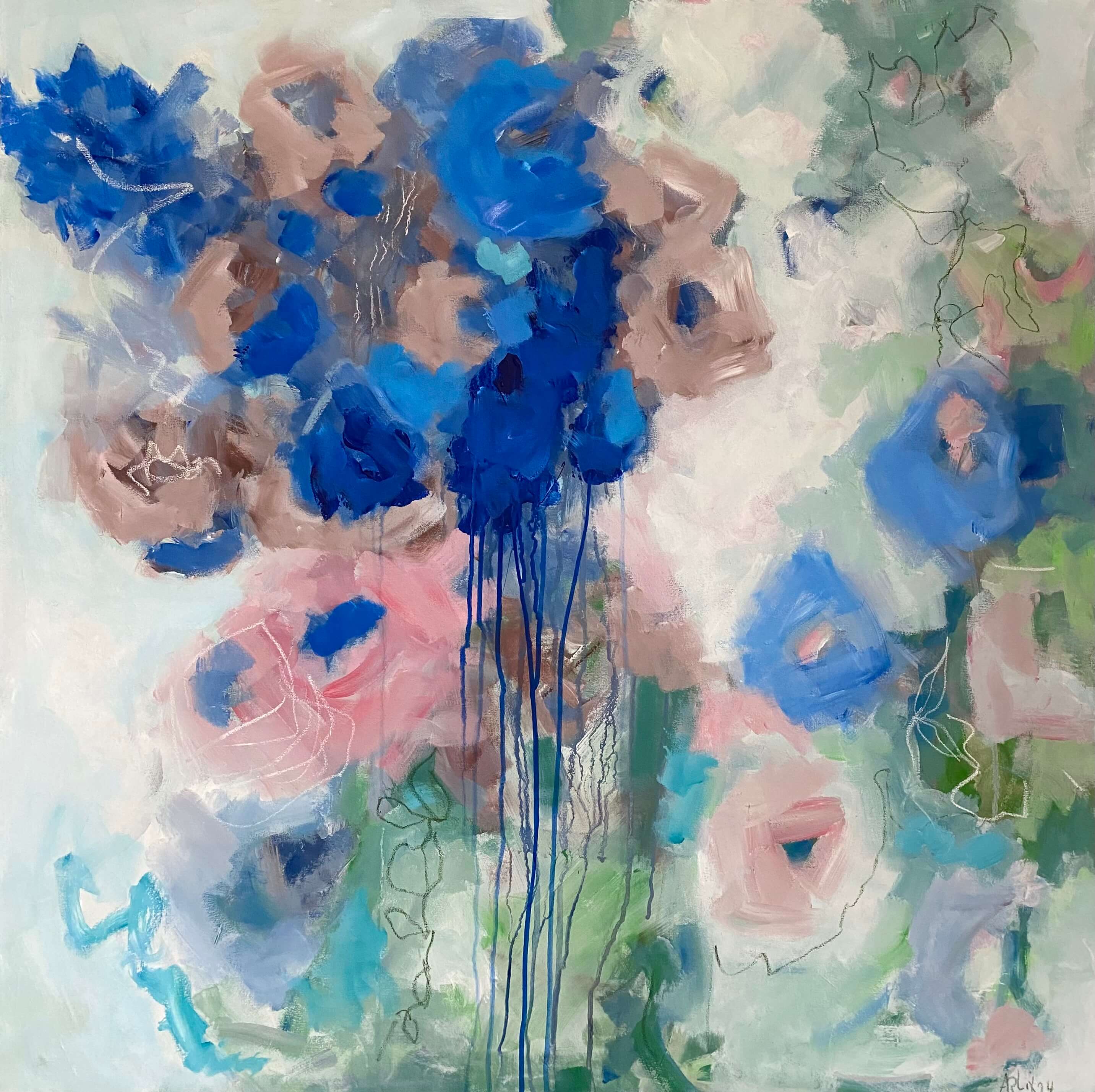 tableau paysage abstrait