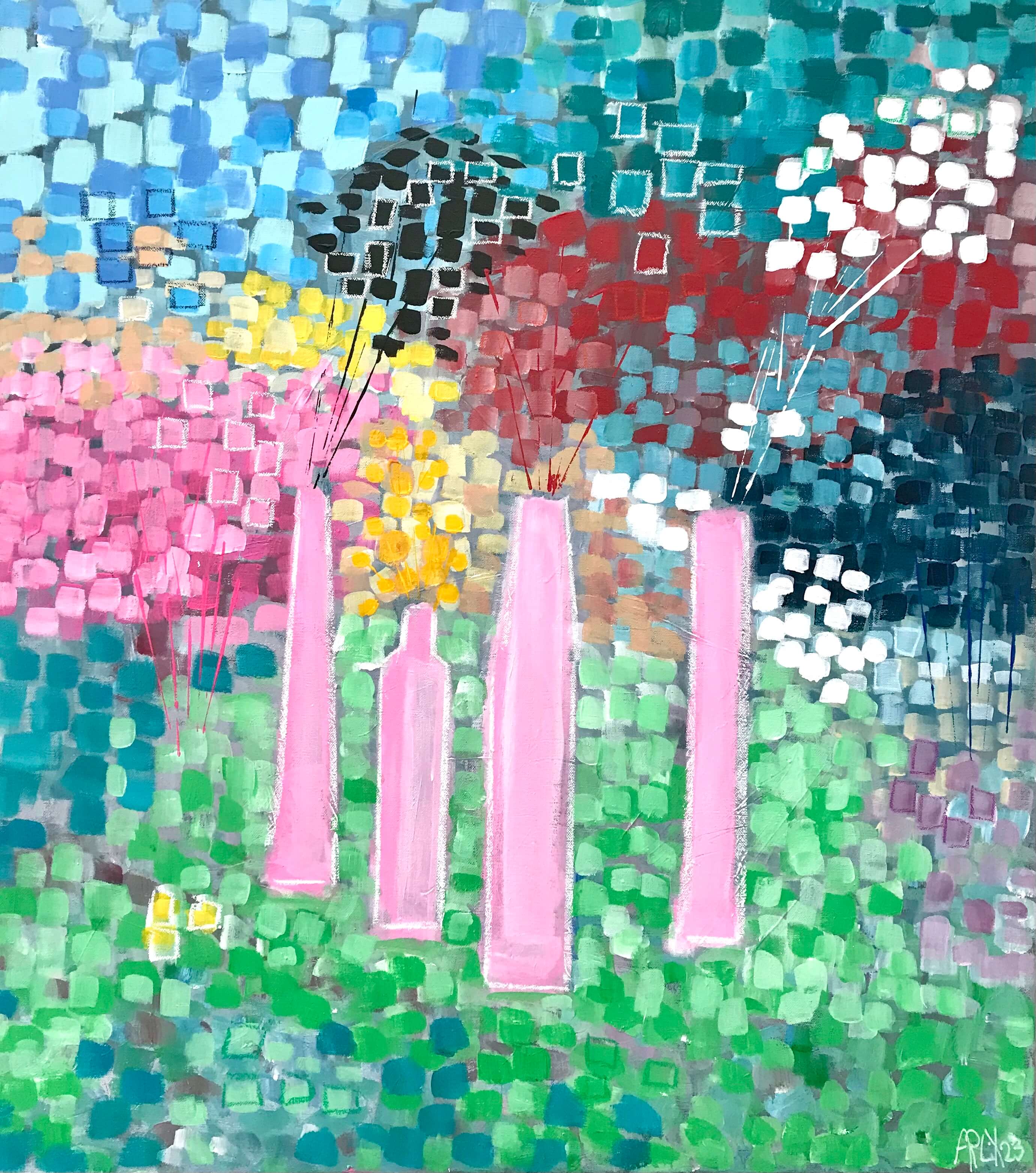 tableau paysage abstrait