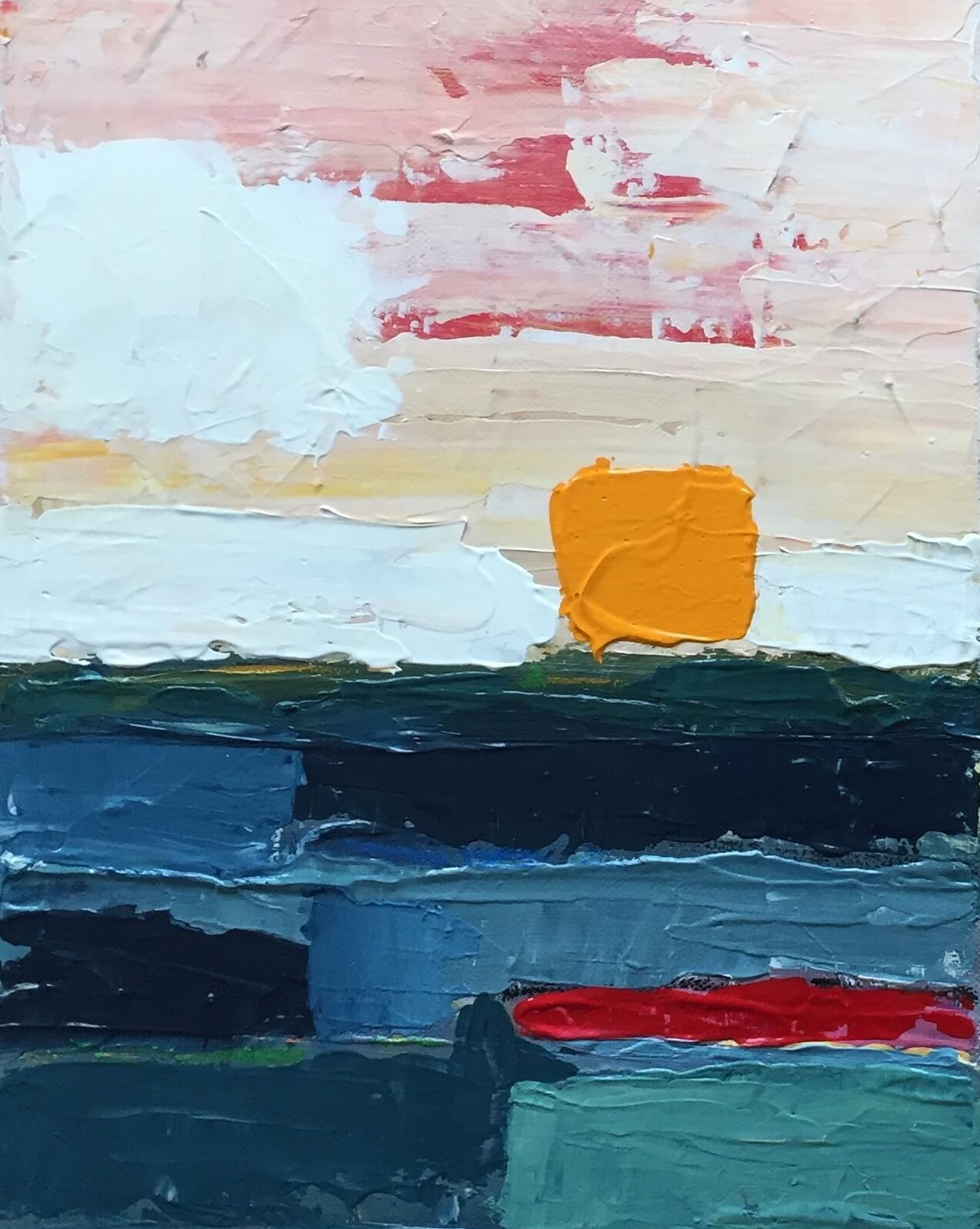 paysage abstrait coucher de soleil