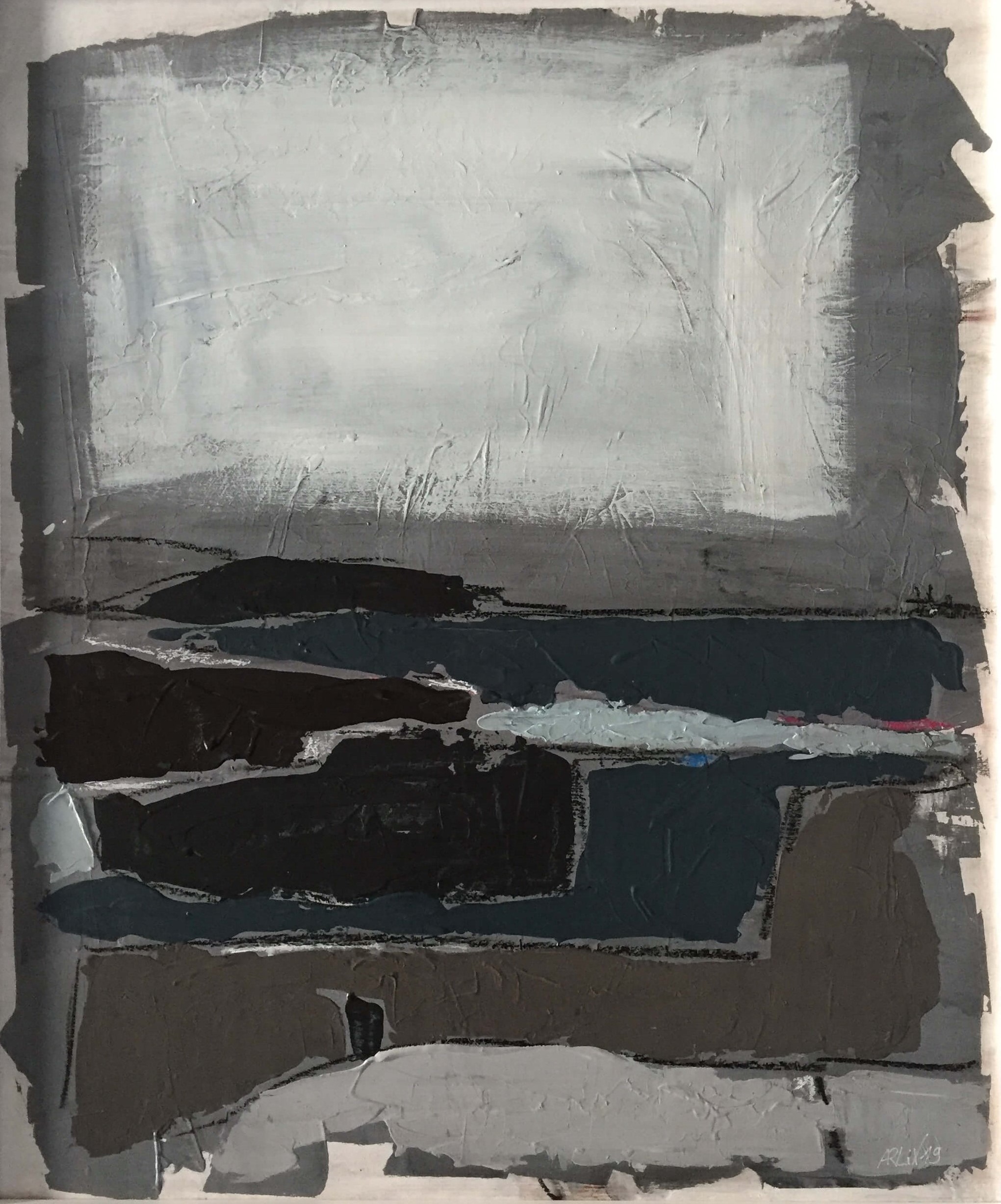 paysage abstrait tryptique